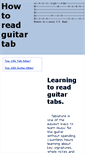 Mobile Screenshot of howtoreadguitartab.com